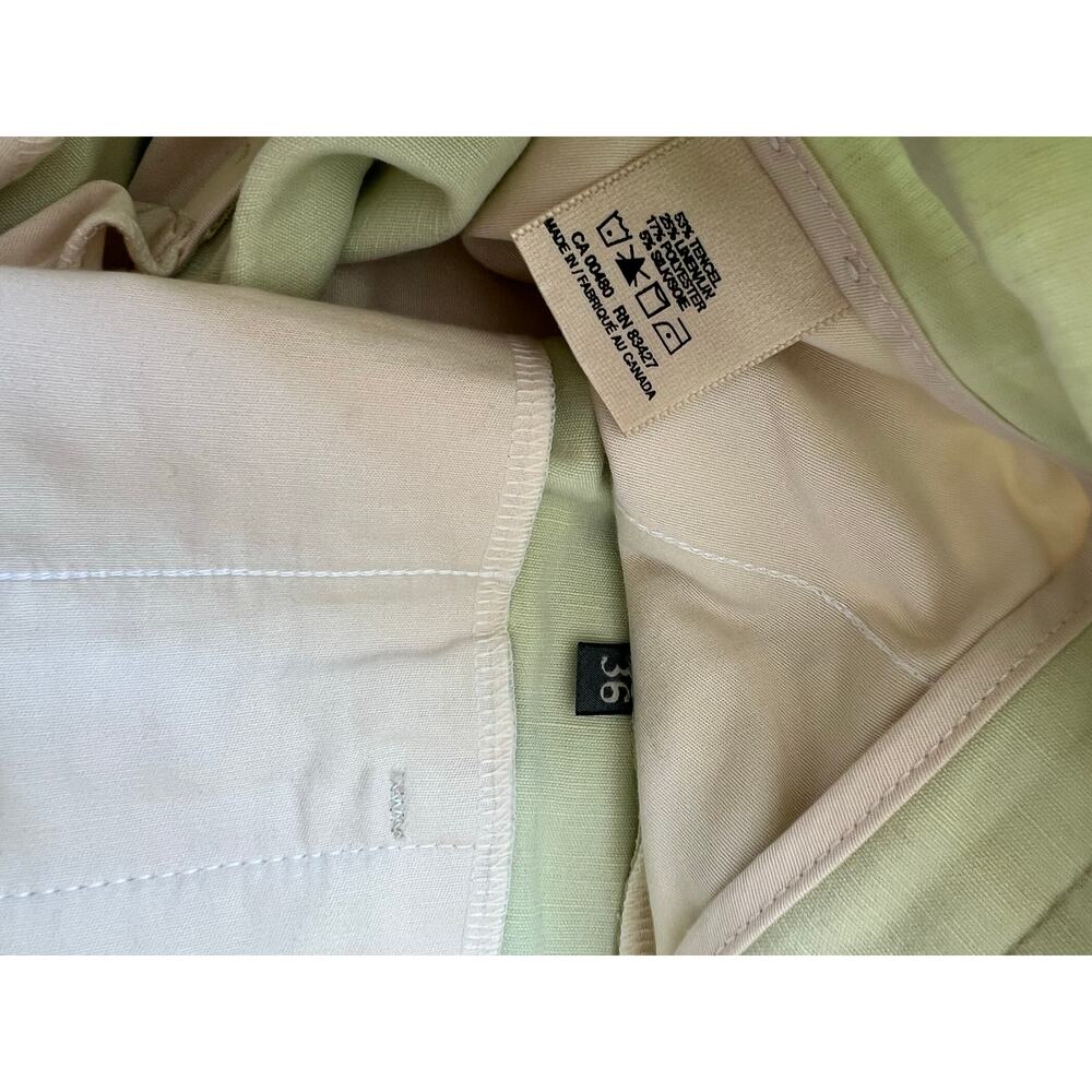 Ballin John Craig Relax Golf Shorts Tencel Linen Silk Light Green Size 36 SG - Picture 10 of 13